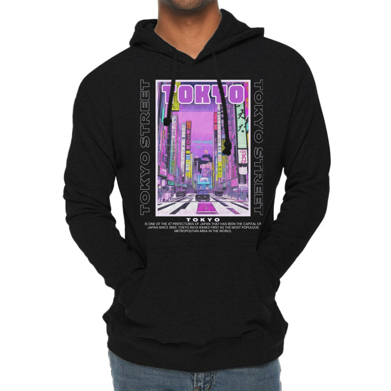 Tokyo Night City Lightweight Hoodie | Artistshot