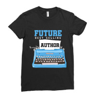 Become Author Writer Typewriter Book Gift Ladies Fitted T-shirt | Artistshot