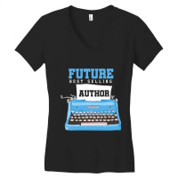 Become Author Writer Typewriter Book Gift Women's V-neck T-shirt | Artistshot