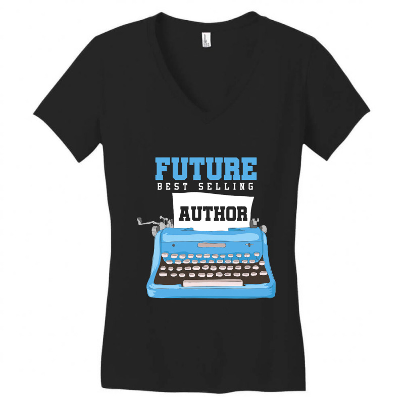 Become Author Writer Typewriter Book Gift Women's V-Neck T-Shirt by LARRYGONZALEZ | Artistshot