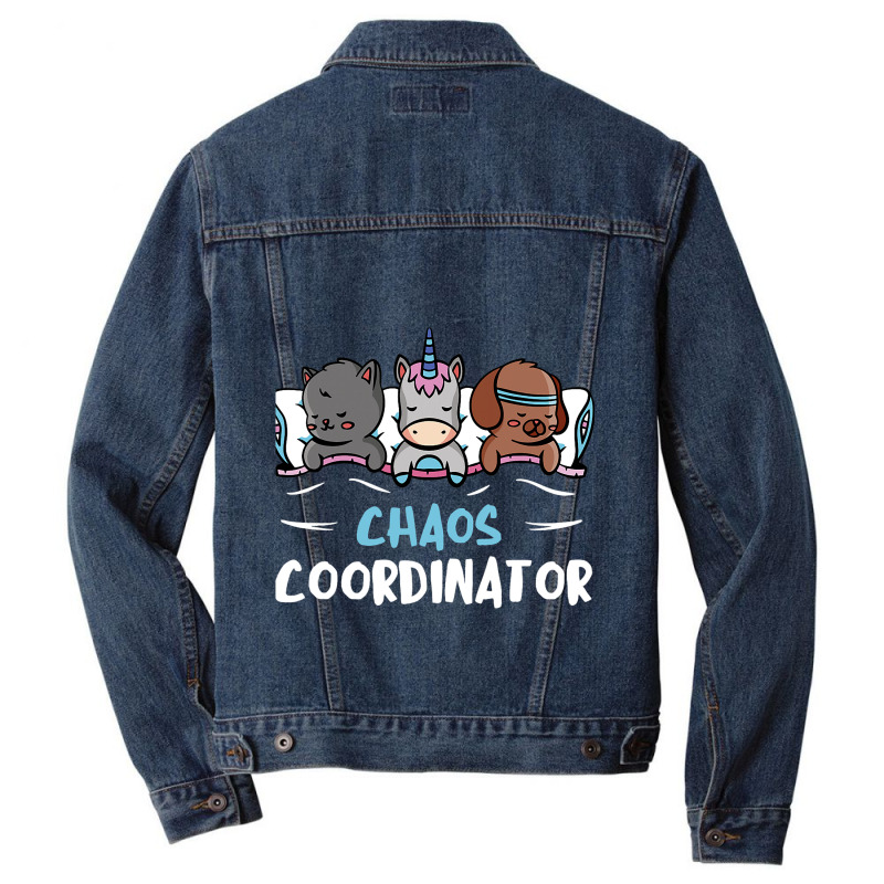 Chaos Coordinator Puppy Cat Unicorn Pet Sitter Pet Men Denim Jacket | Artistshot