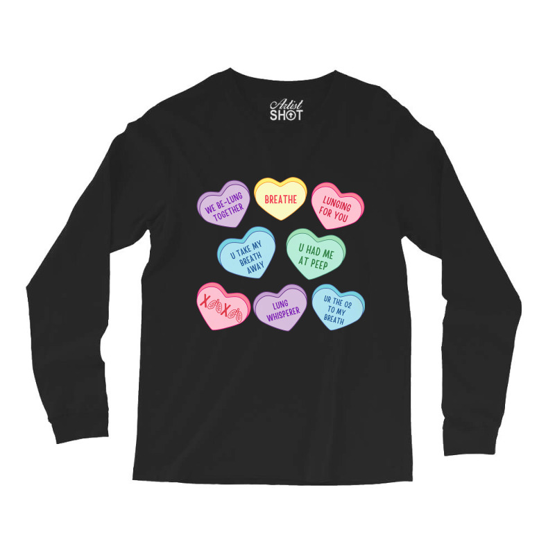 Conversation Hearts Respiratory Therapist Valentin Long Sleeve Shirts | Artistshot