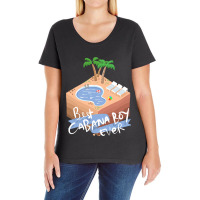 Best Ever Cabana Boy Beach Scene With Palm Trees Ladies Curvy T-shirt | Artistshot