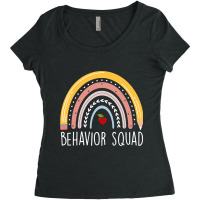 Behavior Squad Teacher Analyst Technician Therapis Women's Triblend Scoop T-shirt | Artistshot