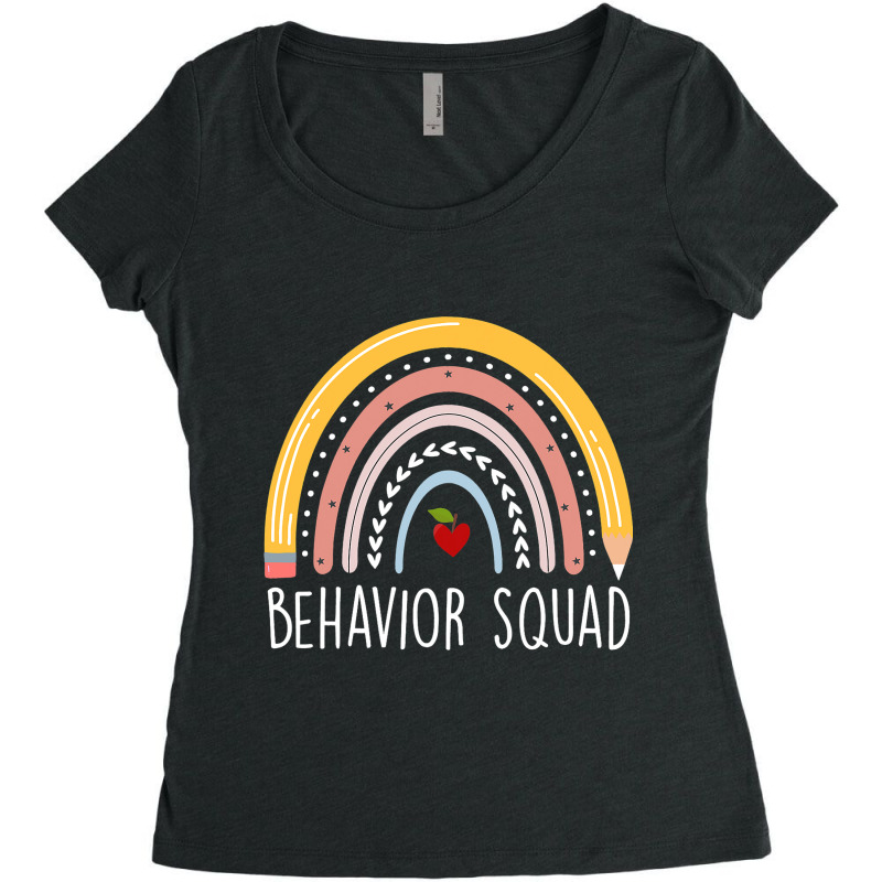 Behavior Squad Teacher Analyst Technician Therapis Women's Triblend Scoop T-shirt by KrishaAltamiran | Artistshot