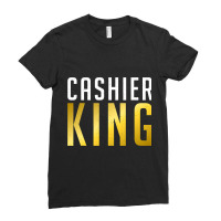 Cashier King Work Cashier Job Ladies Fitted T-shirt | Artistshot