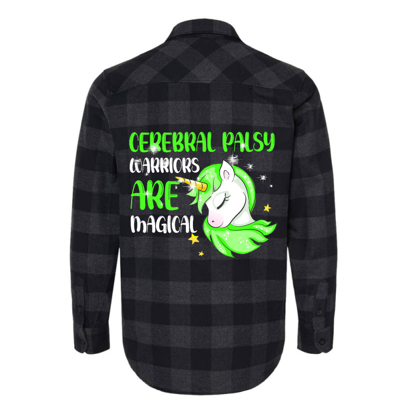 Cerebral Palsy Warrior Magical Unicorn Ataxic Gree Flannel Shirt by KamariSalisbur | Artistshot