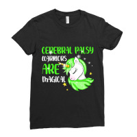 Cerebral Palsy Warrior Magical Unicorn Ataxic Gree Ladies Fitted T-shirt | Artistshot