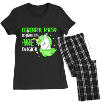 Cerebral Palsy Warrior Magical Unicorn Ataxic Gree Women's Pajamas Set | Artistshot