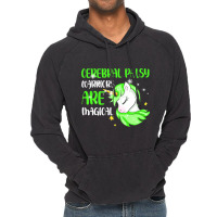 Cerebral Palsy Warrior Magical Unicorn Ataxic Gree Vintage Hoodie | Artistshot