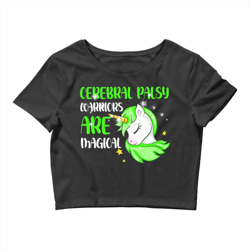 Cerebral Palsy Warrior Magical Unicorn Ataxic Gree Crop Top by KamariSalisbur | Artistshot