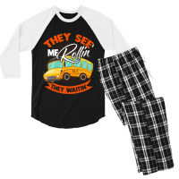 Bus School Drive Traffic Stops 4 Men's 3/4 Sleeve Pajama Set | Artistshot