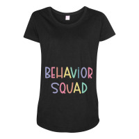 Behavior Squad Teacher Analyst Technician Therapis Maternity Scoop Neck T-shirt | Artistshot