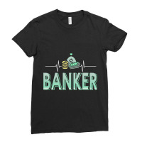 Cool Awesome Retro Heartbeat Of Banker Designs Pre Ladies Fitted T-shirt | Artistshot