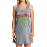 Cool Christmas Santas Favorite Writer Cute Merry X Tank Dress | Artistshot