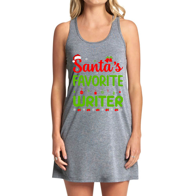 Cool Christmas Santas Favorite Writer Cute Merry X Tank Dress by Happinessit | Artistshot