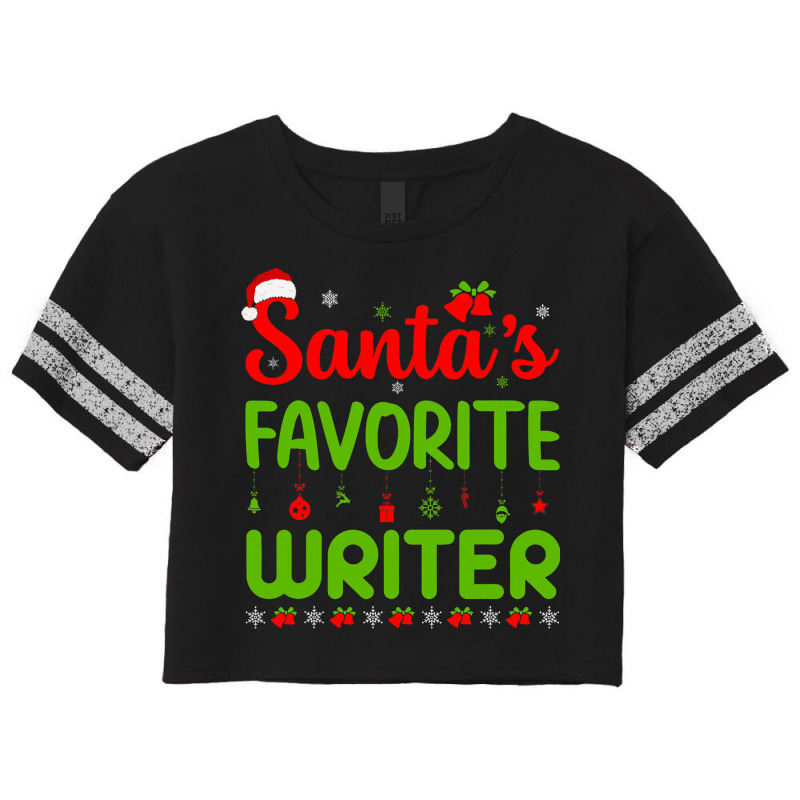 Cool Christmas Santas Favorite Writer Cute Merry X Scorecard Crop Tee by Happinessit | Artistshot