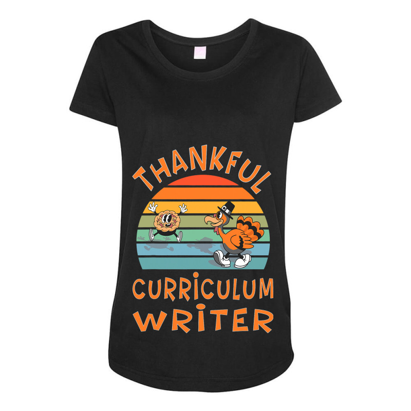 Curriculum Writer Job Funny Thanksgiving Maternity Scoop Neck T-shirt by Vibrantus | Artistshot