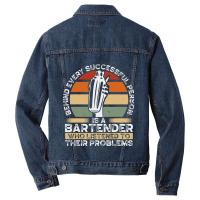 Behind Every Successful Person Is A Bartender Funn Men Denim Jacket | Artistshot