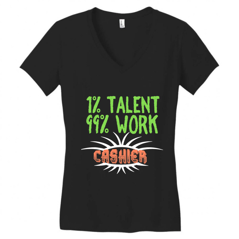 Cashier Profession Career Worker Working Quotes 4 Women's V-Neck T-Shirt by FriedBarcia | Artistshot