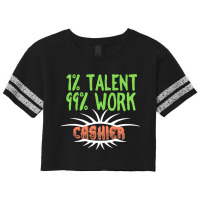 Cashier Profession Career Worker Working Quotes 4 Scorecard Crop Tee | Artistshot