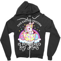 Christian Easter Unicorn Bunny Girls Kids Easter E Zipper Hoodie | Artistshot