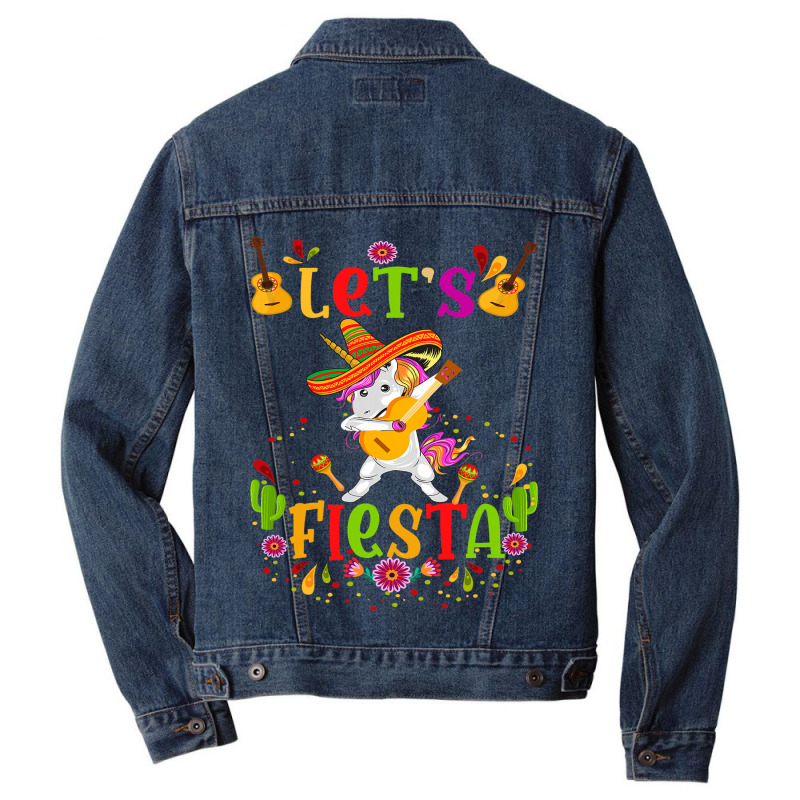 Cinco De Mayo Lets Fiesta Mexican Unicorn Men Denim Jacket | Artistshot