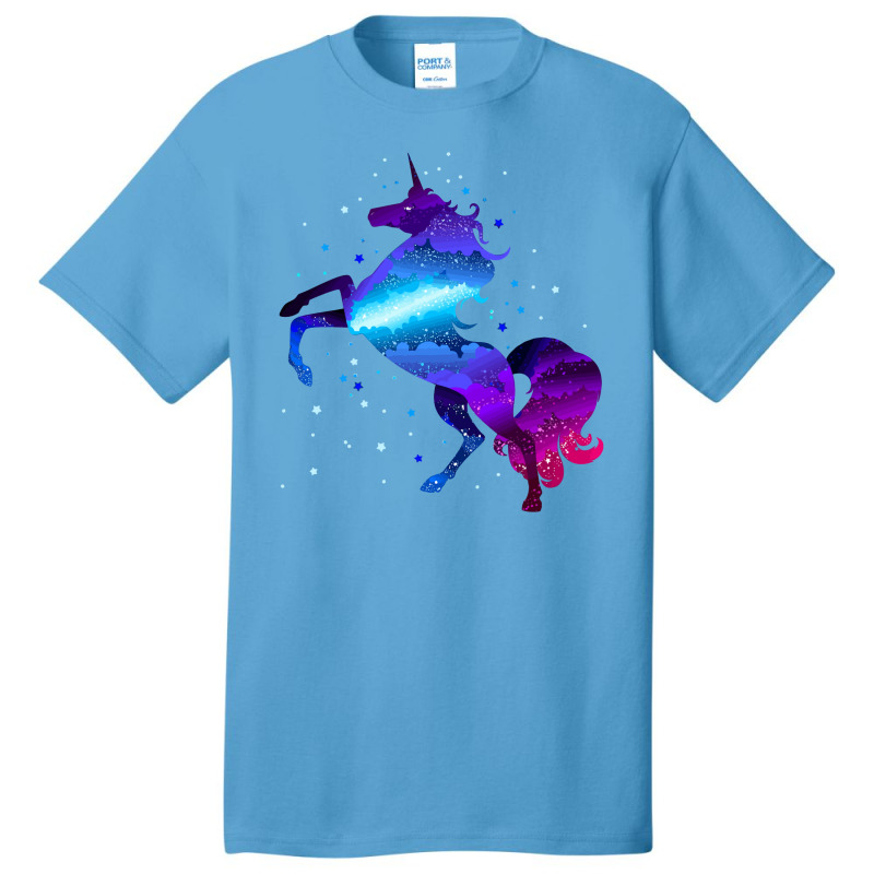 Space Unicorn Basic T-shirt by marceliana | Artistshot