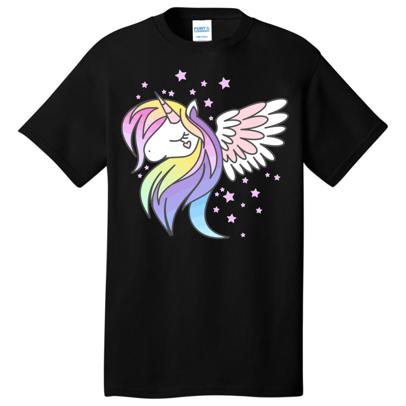 Unicorn Angel Basic T-shirt by marceliana | Artistshot