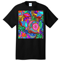 Aesthetic Abstrcat Flowers Basic T-shirt | Artistshot