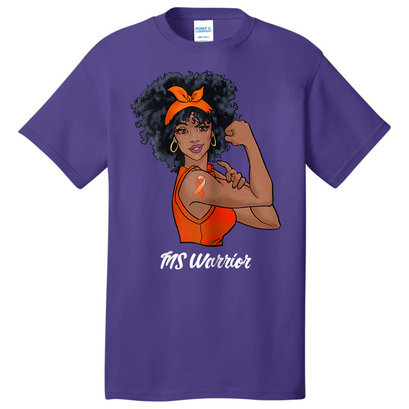 Womens Ms Warrior Fighter Support Multiple Sclerosis Awareness T Shirt Basic T-shirt | Artistshot