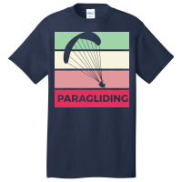 Paragliding Silhouette Sport Activity Vector Graphic Basic T-shirt | Artistshot