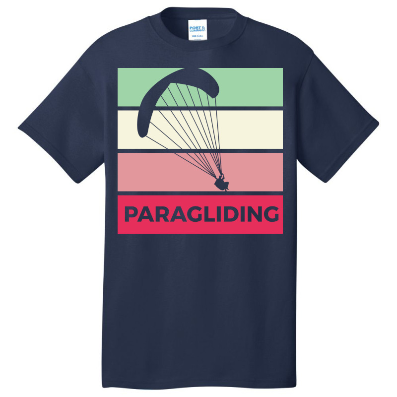 Paragliding Silhouette Sport Activity Vector Graphic Basic T-shirt | Artistshot