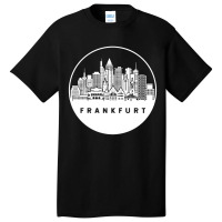 Frankfurt Germany Skyline Basic T-shirt | Artistshot