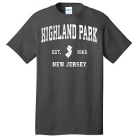 Highland Park New Jersey Nj Vintage Athletic Sports Design T Shirt Basic T-shirt | Artistshot