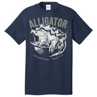 Alligator Snapping Turtle, Vintage Design For Reptile Lovers T Shirt Basic T-shirt | Artistshot