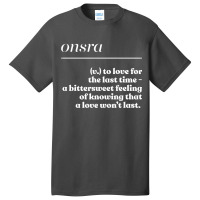 Onsra, Etymology Lover Typography Design Basic T-shirt | Artistshot