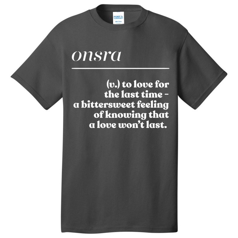 Onsra, Etymology Lover Typography Design Basic T-shirt by qulonuhun | Artistshot