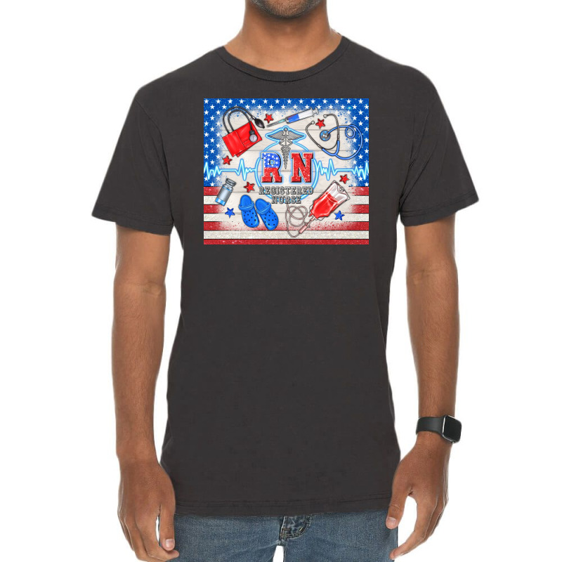 American Memorial Day Rn Registered Nurse Vintage T-shirt | Artistshot