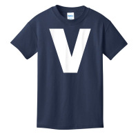 Letter V Capital Alphabet Monogram Initial Basic Youth T-shirt | Artistshot