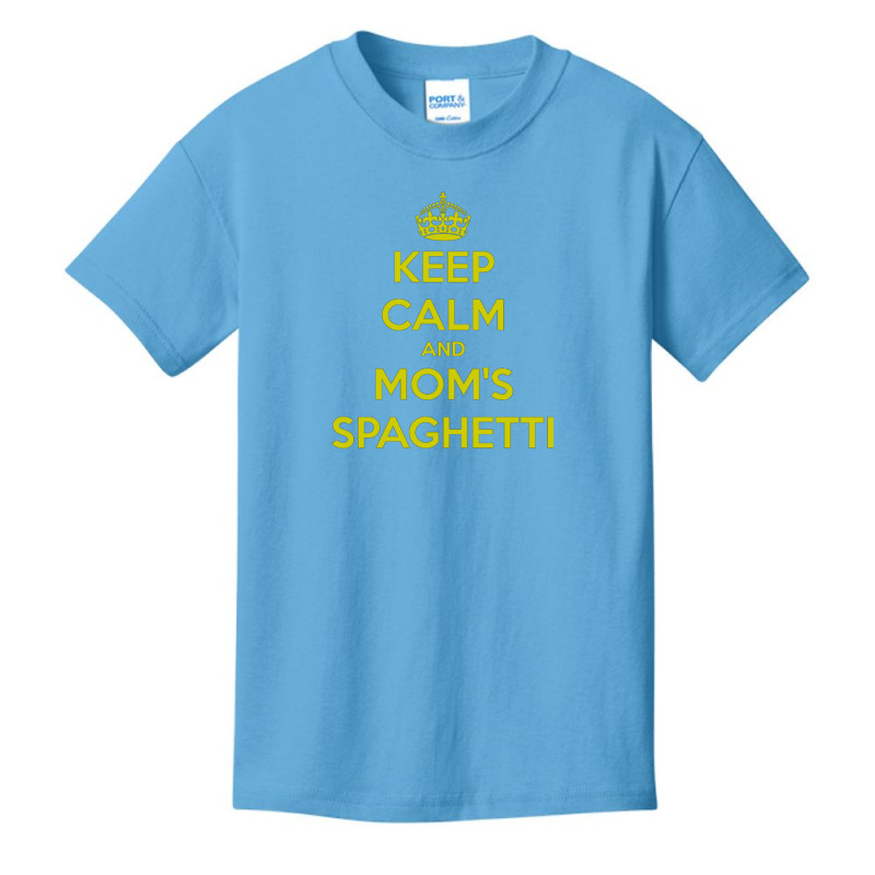 Keep Calm And Moms Spaghetti Basic Youth T-shirt by SBuyArt | Artistshot