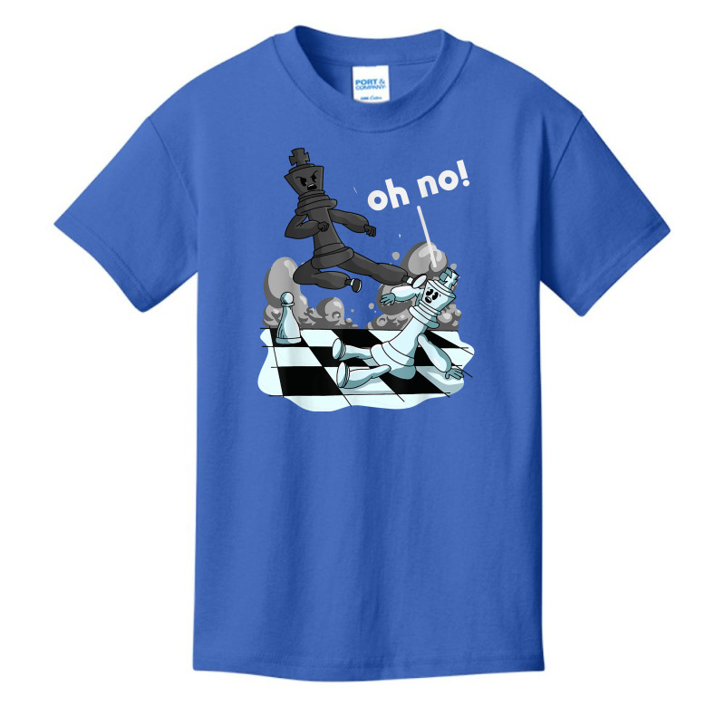 Funny Chess Pieces Fighting Board Game Fanatic Chess T Shirt Basic Youth T-shirt by BeanblossomSheldon | Artistshot