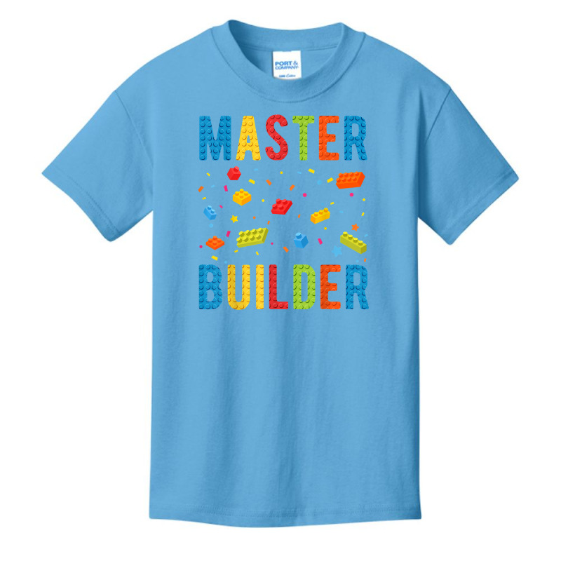 Master Builder Kids Building Blocks Brick Builder T Shirt Basic Youth T-shirt | Artistshot