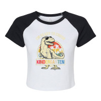 I'm Ready To Crush Kindergarten Dinosaur Boys Back To School Raglan Crop Top | Artistshot