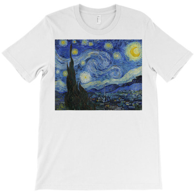 Starry Night By Vincent Van Gogh  Famous Painting Tank Top T-shirt Designed By Annamarie Mueller