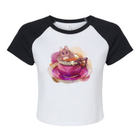 Vampire Bat T  Shirt Vampire Tea Cup T  Shirt Raglan Crop Top | Artistshot