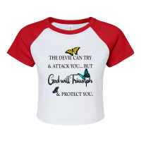 God Jesus Christ Religious Saying Butterflies Mens Best Raglan Crop Top | Artistshot