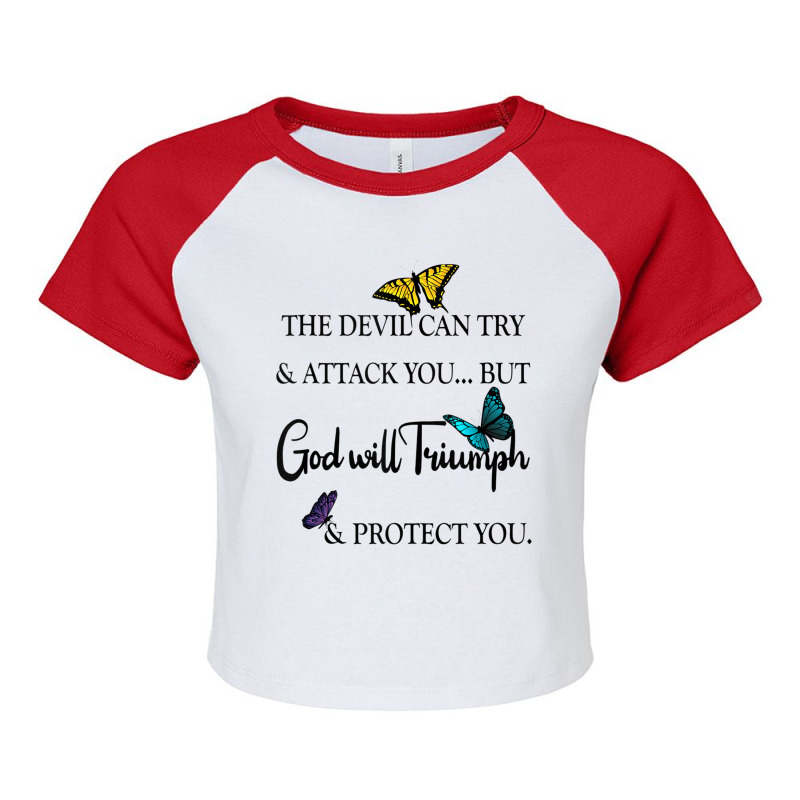 God Jesus Christ Religious Saying Butterflies Mens Best Raglan Crop Top by Aria-Proctor | Artistshot