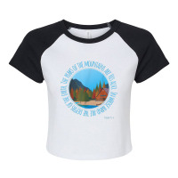 Psalm 954 Mountains Earth Are His Christian Bible Verse Characters Car Raglan Crop Top | Artistshot