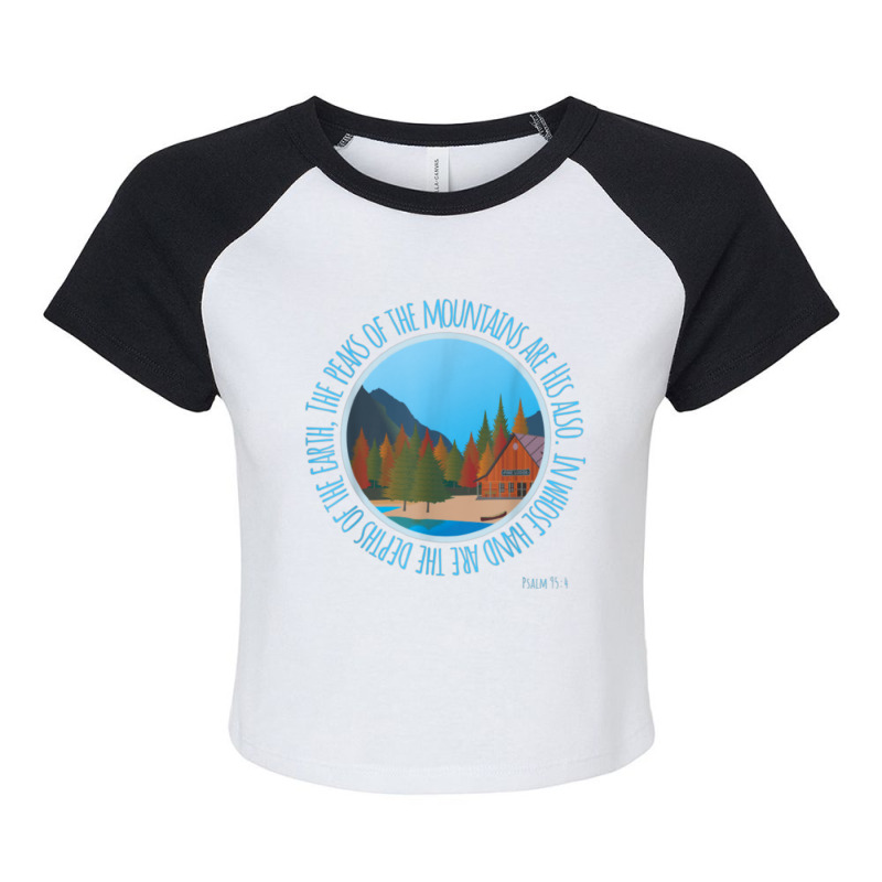 Psalm 954 Mountains Earth Are His Christian Bible Verse Characters Car Raglan Crop Top by Aria-Proctor | Artistshot